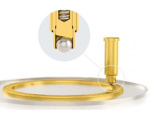 Ball point plated gold Pogo pin